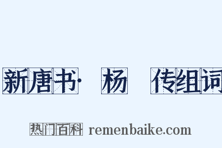 新唐书·杨玚传组词是什么意思的图片